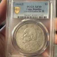 PCGS XF40 民国三年袁世凯  甘肃版
