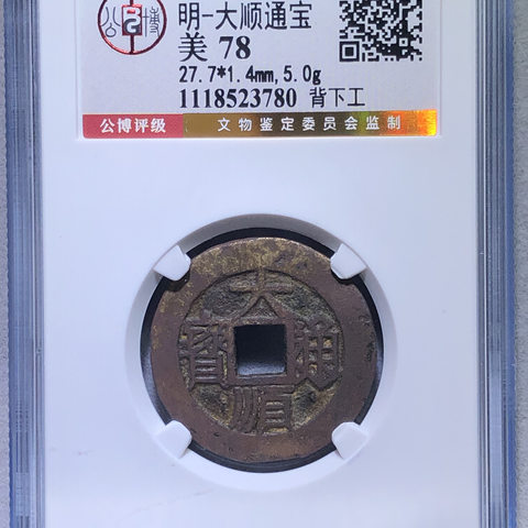 大顺通宝背工滇版