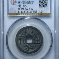 宣和通宝铜钱式折二狭通